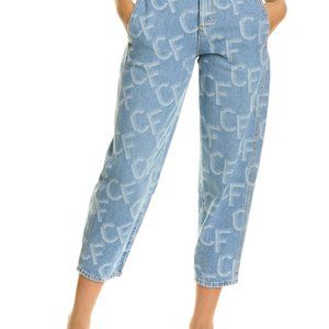 Chiara Ferragni monogram barrel jeans size 27